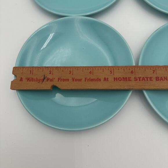 Vtg Steubenville Fairlane Blue Replacement Bread & Butter Plates Set/4 1950s - Picture 5 of 5